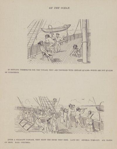 Side fra The American Tour of Mrs Brown, Jones and Robinson (gravering) av Richard Doyle