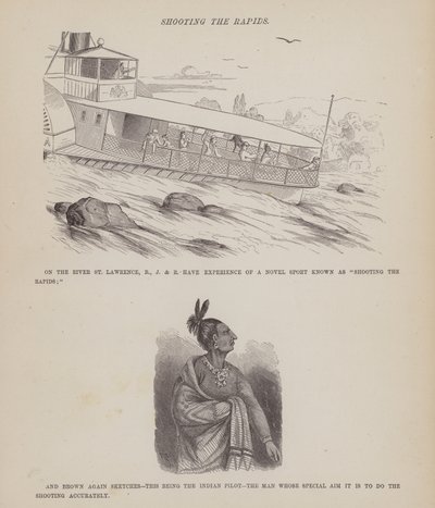 Page from The American Tour of Messrs Brown, Jones and Robinson (engraving) av Richard Doyle