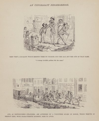 Side fra The American Tour of Mrs Brown, Jones and Robinson (gravering) av Richard Doyle