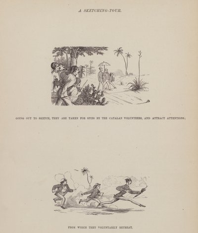 Side fra The American Tour of Mrs Brown, Jones and Robinson (gravering) av Richard Doyle