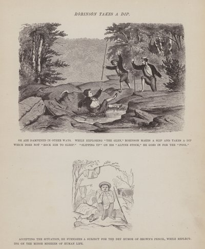 Side fra The American Tour of Mrs Brown, Jones and Robinson (gravering) av Richard Doyle