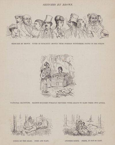 Side fra The American Tour of Mrs Brown, Jones and Robinson (gravering) av Richard Doyle