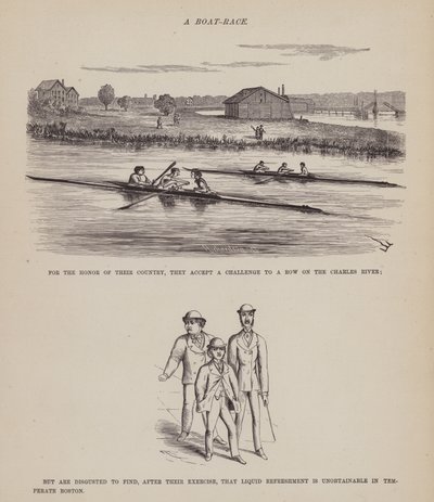 Side fra The American Tour of Mrs Brown, Jones and Robinson (gravering) av Richard Doyle
