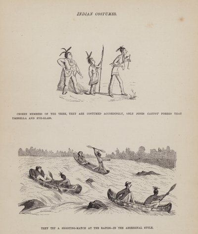 Side fra The American Tour of Mrs Brown, Jones and Robinson (gravering) av Richard Doyle