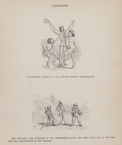 Side fra The American Tour of Mrs Brown, Jones and Robinson (gravering) av Richard Doyle