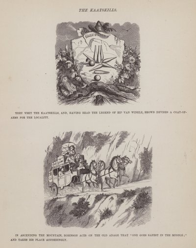 Side fra The American Tour of Mrs Brown, Jones and Robinson (gravering) av Richard Doyle