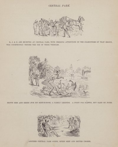 Side fra The American Tour of Mrs Brown, Jones and Robinson (gravering) av Richard Doyle