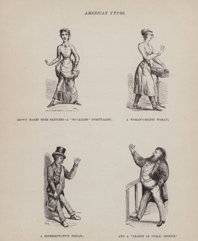 Side fra The American Tour of Mrs Brown, Jones and Robinson (gravering) av Richard Doyle