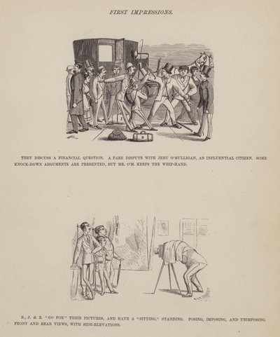 Side fra The American Tour of Mrs Brown, Jones and Robinson (gravering) av Richard Doyle