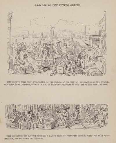 Side fra The American Tour of Mrs Brown, Jones and Robinson (gravering) av Richard Doyle