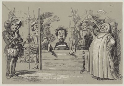 Perkin Warbeck leser bekjennelsen sin (akvatint) av Richard Doyle