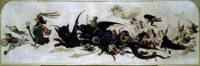Riding Through the Air (akvarell på papir) av Richard Doyle