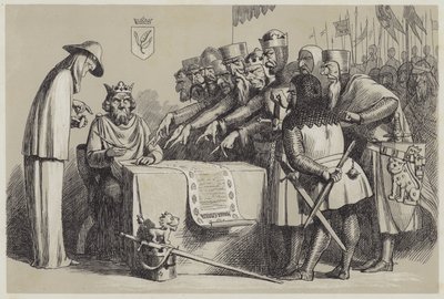Signering av Magna Charta (akvatint) av Richard Doyle