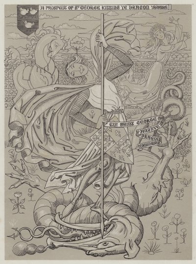 St George dreper dragen (akvatint) av Richard Doyle