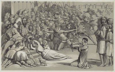 Overgivelse av Calais (akvatint) av Richard Doyle