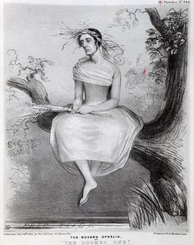 Den moderne Ophelia, eller The Doomed one, 1845 av Richard Doyle