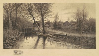 Uten tittel (Pastorale scene med sagbruk) av Richard Dudensing