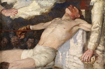 Mellom runder (olje på lerret) av Richard E. Clarke