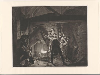 Familie i en smedbutikk En jernsmie av Richard Earlom