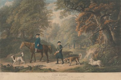 Game Keepers. Til høyre ærede. Lord Viscount Torrington av Richard Earlom