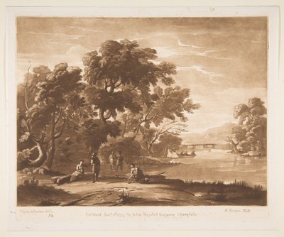 Landskap med figurer, 1774. av Richard Earlom