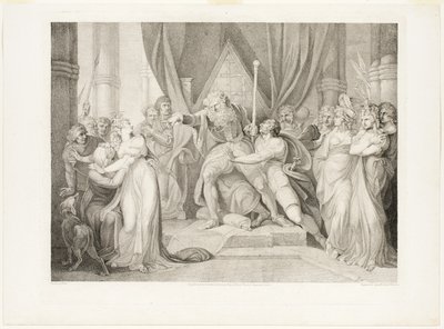 Lear kaster ut sin datter Cordelia av Richard Earlom