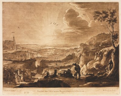 Liber Veritatis: No. 89, View of a Mountainous Extended Country av Richard Earlom