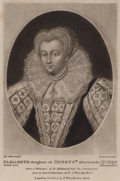 Dronning Elizabeth I (mezzotint) av Richard Earlom
