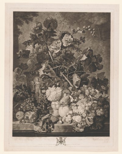 Stilleben av frukt og blomster av Richard Earlom