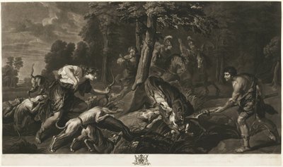The Calydonian Boar Hunt, fra Houghton Gallery av Richard Earlom