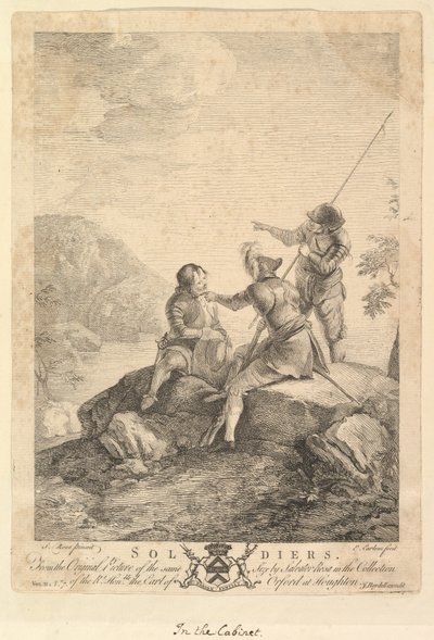 Tre soldater, 1766-67. av Richard Earlom