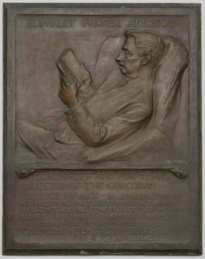 Minnetavle til avdøde E. F. Andrews, 1917. av Richard Edwin Brooks