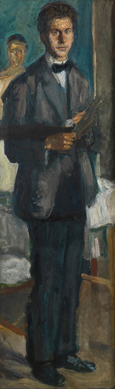 Selvportrett med palett, 1906-1907. av Richard Gerstl