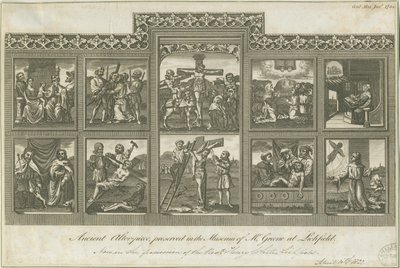 Lichfield - Ancient alter-Piece: gravering, nd [c 1785] (trykk) av Richard Greene