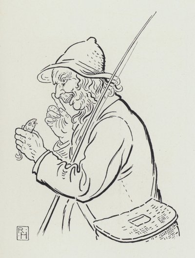 Fiskeren og den lille fisken (gravering) av Richard Heighway