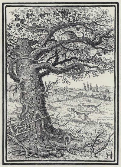The Fox And The Cat (gravering) av Richard Heighway