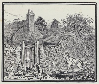 The Wolf And The Kid (gravering) av Richard Heighway
