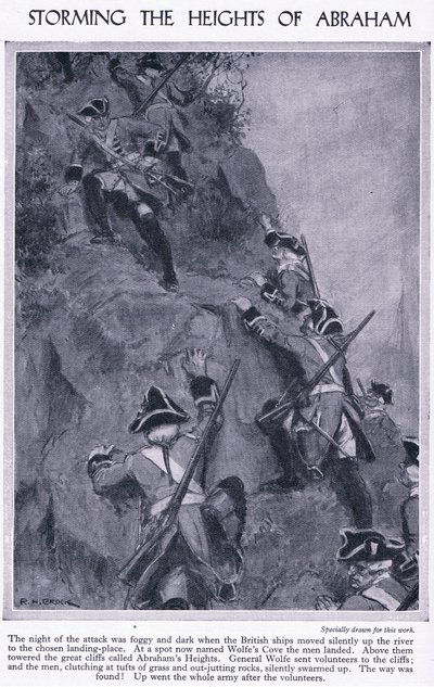 Storming of the Heights of Abraham, ca.1950 av Richard Henry Brock