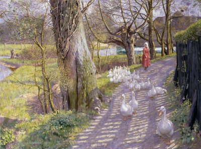 The Path by the Mill Pond, 1900 av Richard Henry Brock