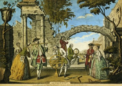 Astronomi, pub. av Robert Sayer (fl.1750-80) ca. 1750 (akvatint) av Richard Houston
