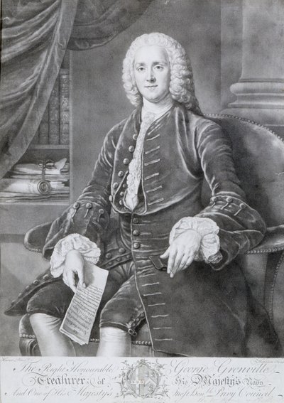George Grenville (1712–70) (litho) av Richard Houston