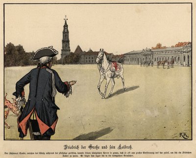 Fredrik den store av Preussen og favoritthesten hans av Richard Knoetel