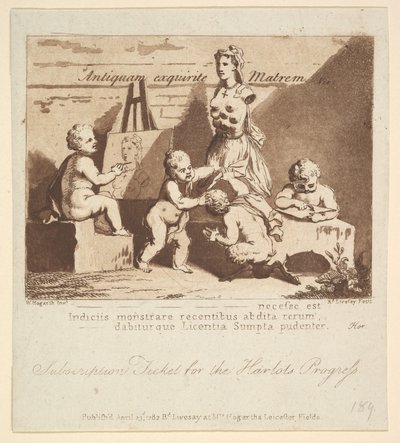 Gutter som titter på naturen, 1782. av Richard Livesay