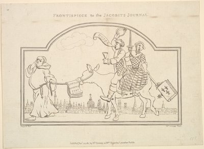Frontispice til The Jacobites Journal, 27. november 1781. av Richard Livesay
