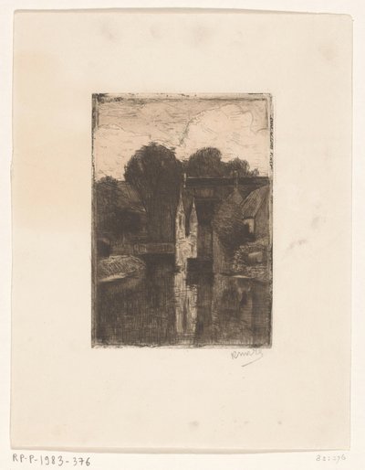 Hus på vannet av Richard Nicolaüs Roland Holst (signed by artist)
