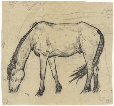 Beitende hest i Noordwijk av Richard Nicolaüs Roland Holst