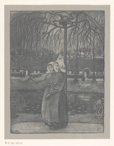 Husjenter ved en dam av Richard Nicolaüs Roland Holst
