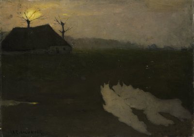Landskap ved måneskinn av Richard Nicolaüs Roland Holst