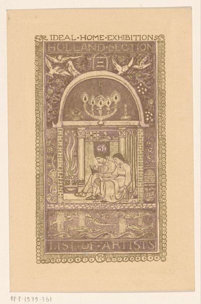 Omslagsdesign for: Catalog of the Ideal Home Exhibition, 1912 av Richard Nicolaüs Roland Holst