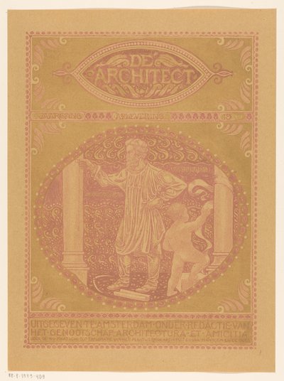 Omslagsdesign for: De Architect, 1911 av Richard Nicolaüs Roland Holst
